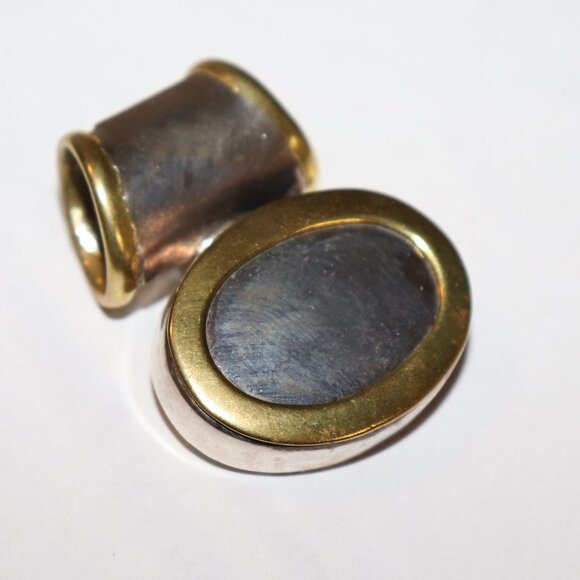 Sterling Silver Jewelry - Laton Sterling Silver .925 and Brass Slider Pendant
